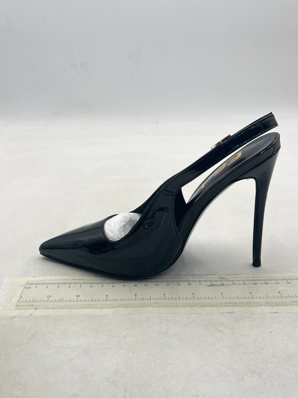 FSJ Black Closed Toe Pointy High Heel Pumps Sexy Slingback Sandals with Buckle